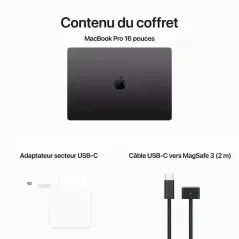 Apple MacBook Pro 16" - Puce M4 Max - 1 To SSD - 36 Go RAM - CPU 14 - GPU 32 - Noir