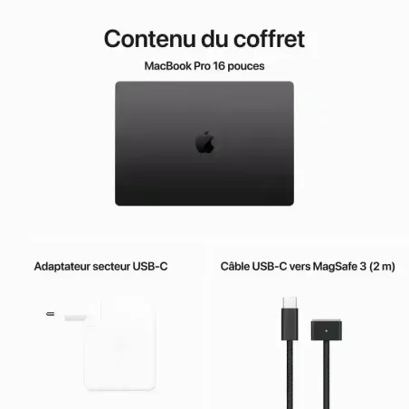 Apple MacBook Pro 16" - Puce M4 Max - 1 To SSD - 36 Go RAM - CPU 14 - GPU 32 - Noir