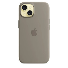 Apple Accessoire - Étui Original - Étui en silicone avec MagSafe pour iPhone 15 Plus - Couleur Argile