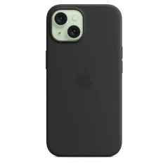 Apple Accessoire - Étui Original - Étui en silicone avec MagSafe pour iPhone 15 Plus - Noir