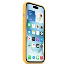 Apple Accessoire - Étui Original - Étui en silicone avec MagSafe iPhone 15 Plus - Rayon de soleil