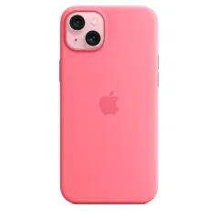 Apple Accessoire - Étui Original - Étui en silicone avec MagSafe pour iPhone 15 Plus - Rose