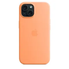 Apple Accessoire - Étui Original - Étui en silicone avec MagSafe pour iPhone 15 Plus - à l’orange