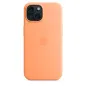 Apple Accessoire - Étui Original - Étui en silicone avec MagSafe pour iPhone 15 Plus - à l’orange