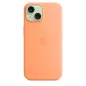 Apple Accessoire - Étui Original - Étui en silicone avec MagSafe pour iPhone 15 Plus - à l’orange