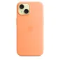 Apple Accessoire - Étui Original - Étui en silicone avec MagSafe pour iPhone 15 Plus - à l’orange
