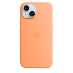 Apple Accessoire - Étui Original - Étui en silicone avec MagSafe pour iPhone 15 Plus - à l’orange