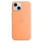 Apple Accessoire - Étui Original - Étui en silicone avec MagSafe pour iPhone 15 Plus - à l’orange