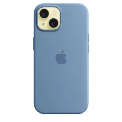 Apple Accessoire - Étui Original - Étui en silicone MagSafe iPhone 15 - Bleu hivernal