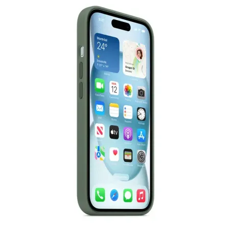 Apple Accessoire - Étui Original - Étui en silicone avec MagSafe pour iPhone 15 - Couleur Cyprès