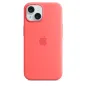Apple Accessoire - Étui Original - Étui en silicone avec MagSafe pour iPhone 15 - Couleur Goyave