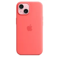 Apple Accessoire - Étui Original - Étui en silicone avec MagSafe pour iPhone 15 - Couleur Goyave