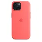 Apple Accessoire - Étui Original - Étui en silicone avec MagSafe pour iPhone 15 - Couleur Goyave