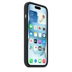 Apple Accessoire - Étui Original - Étui en silicone avec MagSafe pour iPhone 15 - Couleur Noir