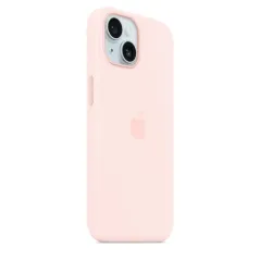 Apple Accessoire - Étui Original - Étui en silicone avec MagSafe pour iPhone 15 - Rose dragée