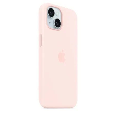 Apple Accessoire - Étui Original - Étui en silicone avec MagSafe pour iPhone 15 - Rose dragée