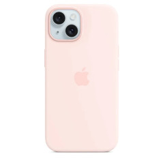 Apple Accessoire - Étui Original - Étui en silicone avec MagSafe pour iPhone 15 - Rose dragée