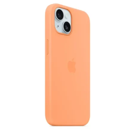 Apple Accessoire - Original Apple - Étui en silicone MagSafe iPhone 15 - Sorbet à l’orange