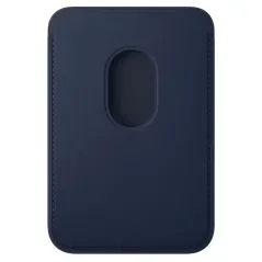 Apple Accessoire - Porte-cartes en cuir avec MagSafe pour iPhone - Deep Blue