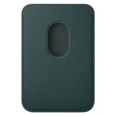 Apple Accessoire - Original Apple - Porte-cartes en cuir avec MagSafe pour iPhone - Vert foncé