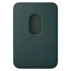 Apple Accessoire - Original Apple - Porte-cartes en cuir avec MagSafe pour iPhone - Vert foncé