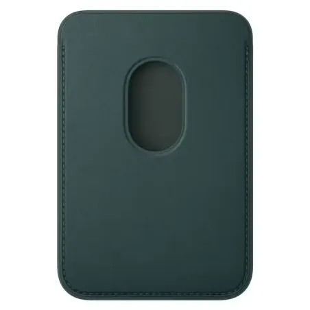 Apple Accessoire - Original Apple - Porte-cartes en cuir avec MagSafe pour iPhone - Vert foncé