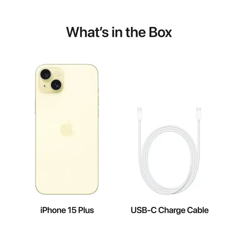 Apple iPhone 15 Plus - 512Go - 6,7 Pouces - 201g - Jaune - Neuf - Garantie 1an