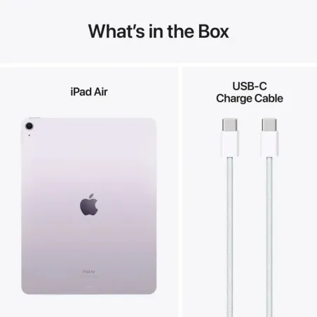 Apple iPad Air 6 - 11 pouces - Wi Fi + 5G - 128Go Stockage - Puce M2 - Mauve - Garantie 1 An