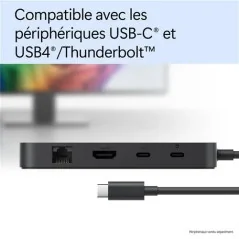 Microsoft Station d’accueil Surface USB4 entreprises compatible Windows, macOS - Noir
