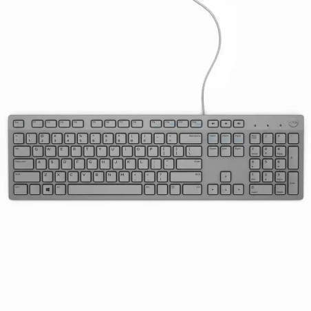 Dell KB216 - Clavier Filaire - USB - Multimédia - AZERTY - Français - Gris