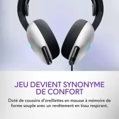 Dell Alienware AW520H - Micro-casque Gaming  - circum-aural - filaire - USB, jack 3,5mm