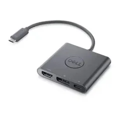 Dell Adaptateur USB-C mâle vers HDMI, DisplayPort, USB-C (alimentation uniquement) femelle