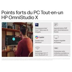 HP Tout-en-un OmniStudio X 27-cs0001nf 27" Intel® Core™ Ultra 7 - Arc™ 32 Go RAM 1 To SSD