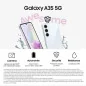 Samsung Galaxy A35 (5G)  - Stockage 256GB - Ram 6GB - Double SIM - écran Infinity-O FHD+ Super AMOLED de 6,6 pouces -  Bleu Nuit