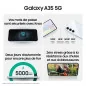 Samsung Galaxy A35 (5G)  - Stockage 256GB - Ram 6GB - Double SIM - écran Infinity-O FHD+ Super AMOLED de 6,6 pouces -  Bleu Nuit