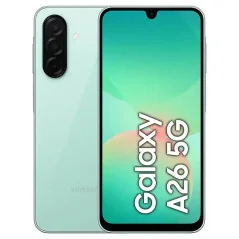 Samsung Galaxy  A26 (5G) Stockage 128GB - Ram 6GB - écran 6,7" AMOLED - batterie 5000 mAh  Vert d'eau
