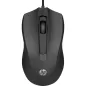 HP 100 Souris USB Type-A filaire - 3 boutons - Jusqu’à 1600 ppp - mouvements fluides - Noir