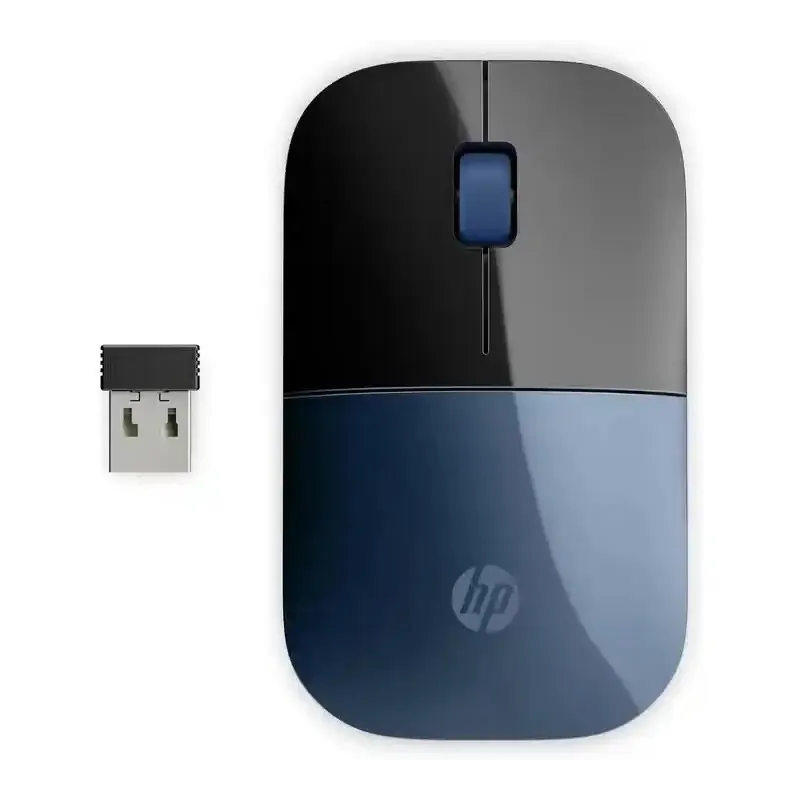 HP Z3700 Souris sans fil 2,4 GHz - 1200 ppp - 16 mois d'autonomie - style plat - Couleur Bleu foncé