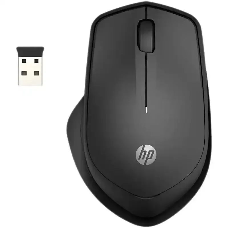 HP 280 Souris sans fil - USB-A - 2,4 GHz - Clics silencieux - 18 mois d'autonomie design ergonomique - Noir