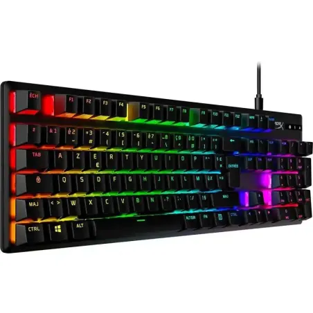 HyperX Alloy Origins PBT HX - Clavier AZERTY de jeu mécanique - 1000 Hz - résistant à l’eau - Rouge