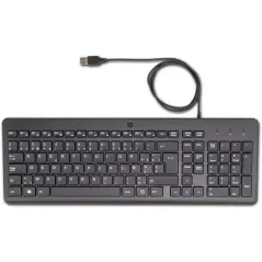 HP professionnel ultra-plat Clavier filaire AZERTY - Conception à encombrement réduit - Silencieux et durable