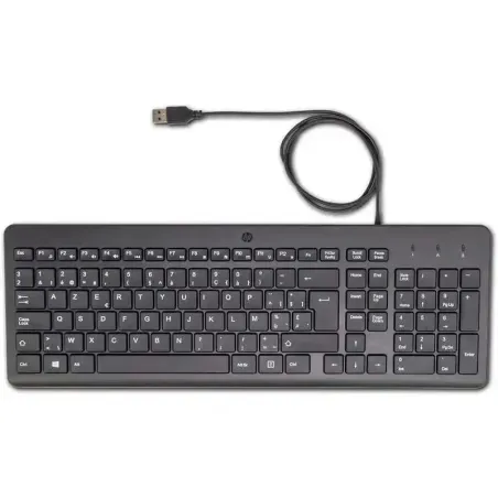 HP professionnel ultra-plat Clavier filaire AZERTY - Conception à encombrement réduit - Silencieux et durable
