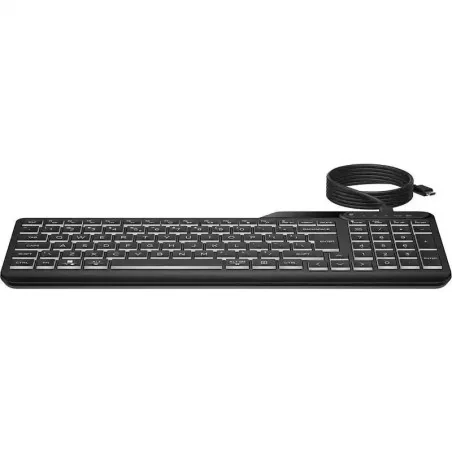 HP 400 Clavier AZERTY filaire Fin, confortable, rétroéclairé, silencieux - USB & Type-C - sans faille