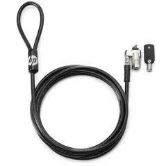 HP Câble antivol à clé 10 mm - Compatible avec tout équipement informatique doté d'un logement pour verrou standard