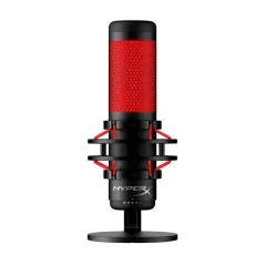 HyperX QuadCast - microphone USB - Éclairage rouge - anti-vibration - Rouge Noir