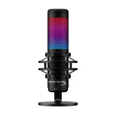 HyperX QuadCast S - microphone USB - anti-vibration intégré - Éclairage RGB - Gris Noir