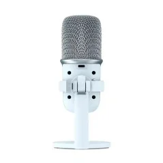HyperX SoloCast - microphone USB - audio Plug N Play - Désactivation par pression - Support flexible et réglable - Blanc
