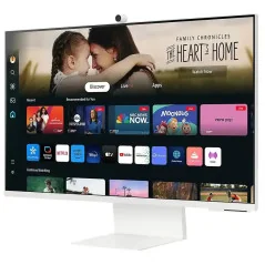 Samsung 32" LED - Écran PC 4K - 3840 x 2160 pixels - HDR10+ - Wi-Fi/Bluetooth - HDMI/USB-C - Blanc