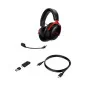 HyperX Cloud III Casque sans fil - 120 heures d’autonomie - Haut-parleurs inclinés 53 mm - rapide et fiable - Noir-Rouge